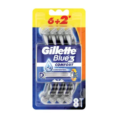 Gillette Blue3 CMFT RZR 6+2CT 8ea Gillette Blue3 CMFT RZR 6+2CT 8ea