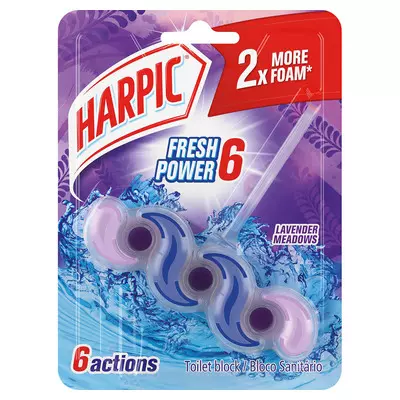 Harpic Fresh Power Lavender Toilet Block 35g Harpic Fresh Power Lavender Toilet Block 35g