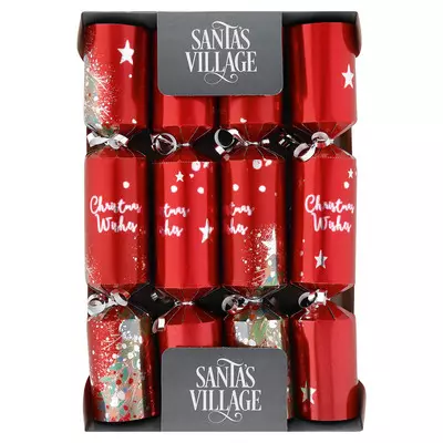 Santa's Village Crackers Metalised 8 Pack Santa's Village Crackers Metalised 8 Pack