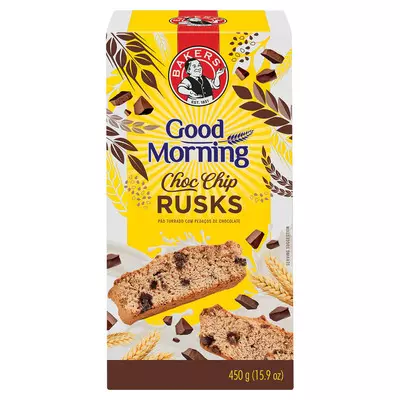 Bakers Good Morning Rusks Choc Chip 450g Bakers Good Morning Rusks Choc Chip 450g