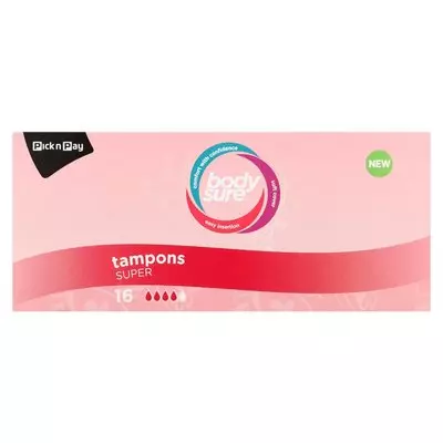 PnP Bodysure Tampons Super 16ea PnP Bodysure Tampons Super 16ea