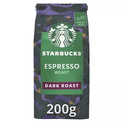 Starbucks® Espresso Roast Dark Roast Whole Bean Coffee 200g