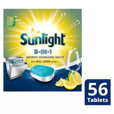 Sunlight 5in1 Degreasing Automatic Dishwasher Tablets 56's