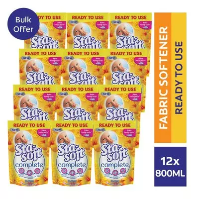 Sta Soft Complete So Sunny Fabric Conditioner Doypack 800ml x 12 Sta Soft Complete So Sunny Fabric Conditioner Doypack 800ml x 12