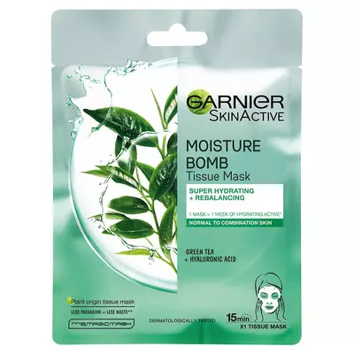Garnier Skin Act Tissue Mask Green Tea 32g Garnier Skin Act Tissue Mask Green Tea 32g