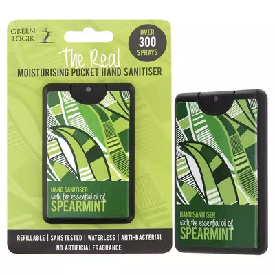 Green Logik Refillable Pocket Hand Sanitiser, Oil Of Spearmint 20ml Green Logik Refillable Pocket Hand Sanitiser, Oil Of Spearmint 20ml