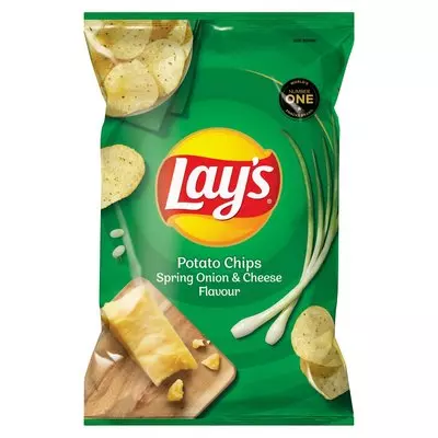 Lay's Spring Onion & Cheese Flavoured Potato Chips 120g Lay's Spring Onion & Cheese Flavoured Potato Chips 120g