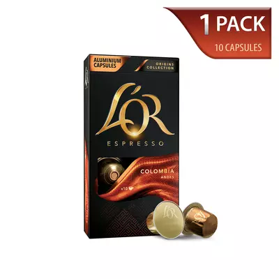 L'or Espresso Colombia Intensity 8 Coffee Capsules 10's L'or Espresso Colombia Intensity 8 Coffee Capsules 10's