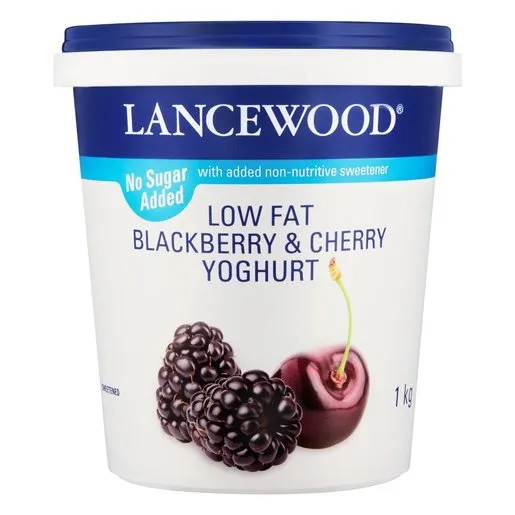 Lancewood Low Fat Blackberry & Cherry Yoghurt 1kg