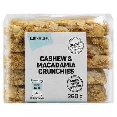 Crafted Collection Cashew & Macadamia Crunchies 270g Crafted Collection Cashew & Macadamia Crunchies 270g