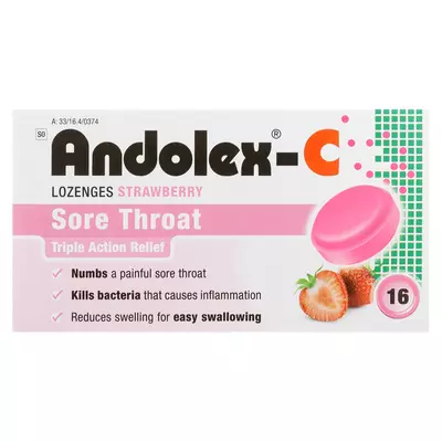 Andolex Lozenges Strawberry 16's
