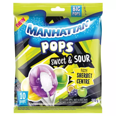 Manhattan Pops Sweet & Sour 210g