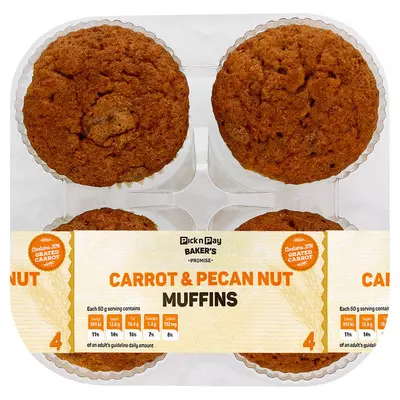 PnP Carrot & Pecan Nut Muffin 4s