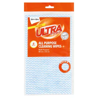 PnP Ultra Cleaning Wipes Blue 6 Pack