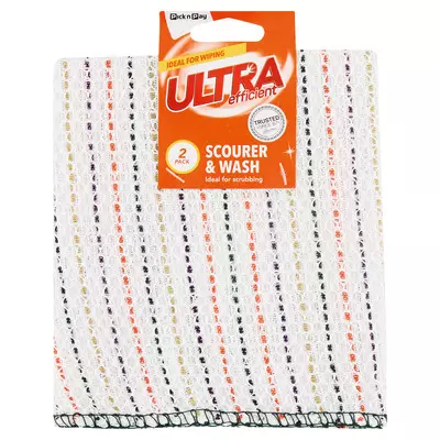 PnP Ultra Scourer & Wash Cloth 2 Pack PnP Ultra Scourer & Wash Cloth 2 Pack
