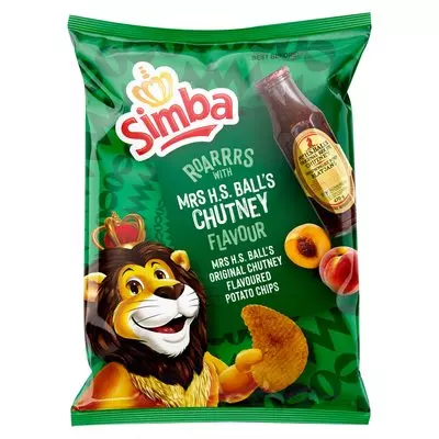 Simba Potato Chips Mrs H.s Ball's Chutney 120g Simba Potato Chips Mrs H.s Ball's Chutney 120g