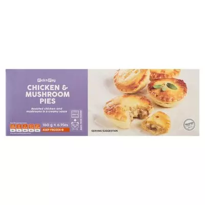 PnP Chicken & Mushroom Pies 6's