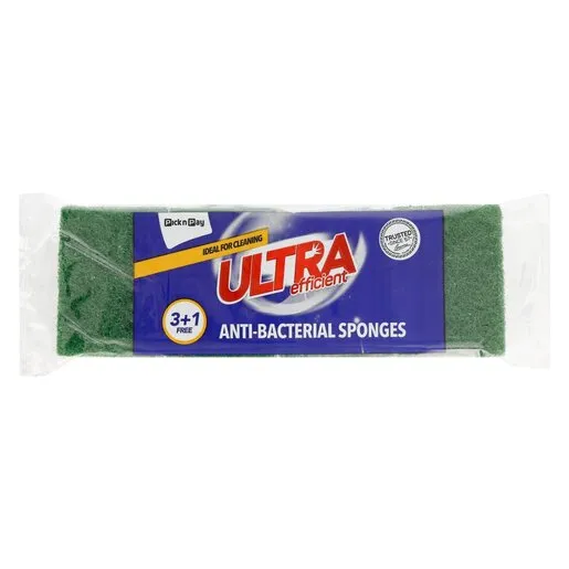 PnP Ultra Anti Bacterial Sponges 4 Pack