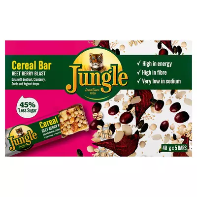 Jungle Cereal Bar Beet Berry Blast 5ea Jungle Cereal Bar Beet Berry Blast 5ea