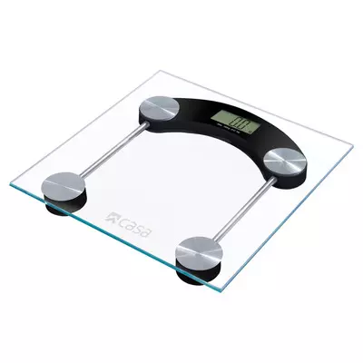 Casa Bathroom Scale Digital Glass Black