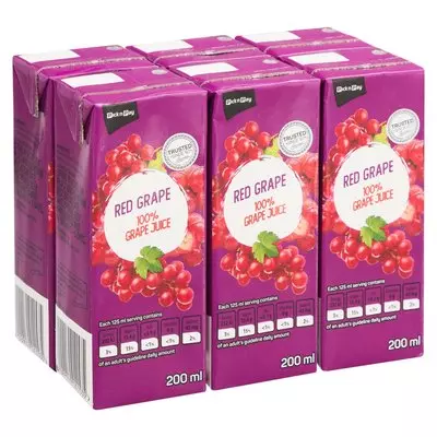 PnP Long Life Red Grape Juice 200ml x 6