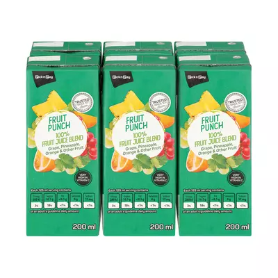 PnP Long Life Fruit Punch Juice 200ml x 6
