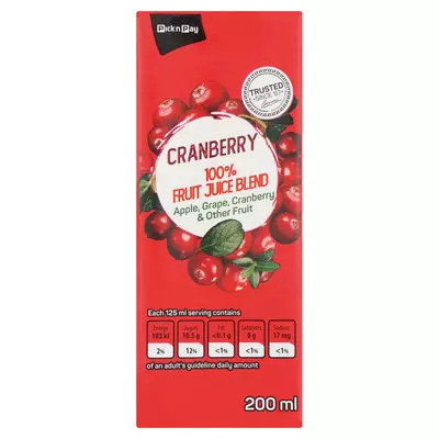 PnP Long Life Craneberry Juice 200ml