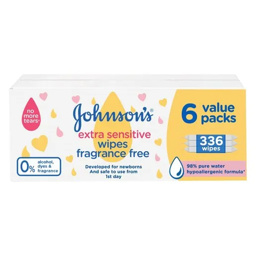 Johnson's Baby Sensitive Wipes 336 Wipes