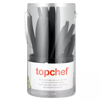 Top Chef Cutlery Set Black 24 Piece
