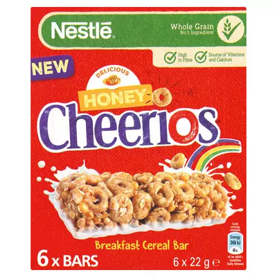 Nestle Cheerios Cereal Bar Honey 6s
