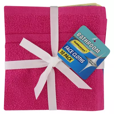 Goldenmarc Facecloths Bright Colours 10 Pack