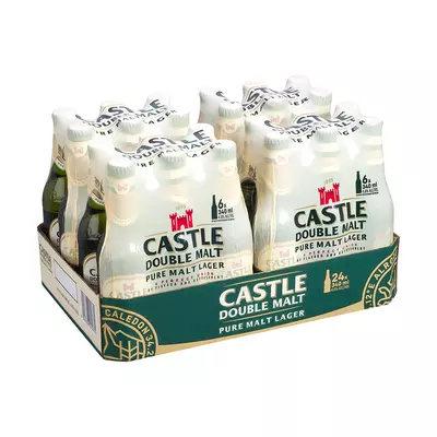 Castle Double Malt Beer NRB 340ml x24 Castle Double Malt Beer NRB 340ml x24
