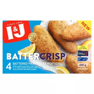 I&J Battercrisp Lemon & Black Pepper 400g