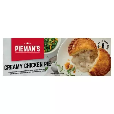Piemans Frozen Unbaked Pie Creamy Chicken 160g Piemans Frozen Unbaked Pie Creamy Chicken 160g