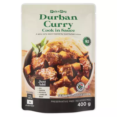 PnP Durban Curry Cook In Sauce 400g PnP Durban Curry Cook In Sauce 400g