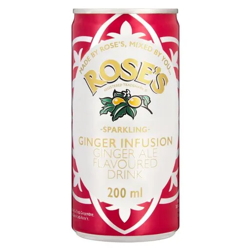 Rose's Carbonated Soft Drinks Ginger Infusion 200ml