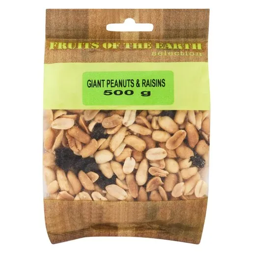 Fruits Of The Earth Giant Peanuts & Raisins 500g Fruits Of The Earth Giant Peanuts & Raisins 500g