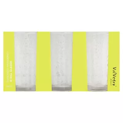 Valvetro Hammered Embossed Hi Ball Glass 3 Pack Valvetro Hammered Embossed Hi Ball Glass 3 Pack