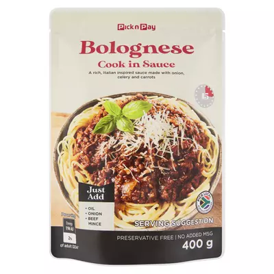 PnP Bolognese Cook In Sauce 400g