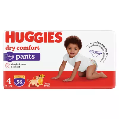 Huggies Disposable Junior Pants Size 4 Jumbo Pack 56 Pants