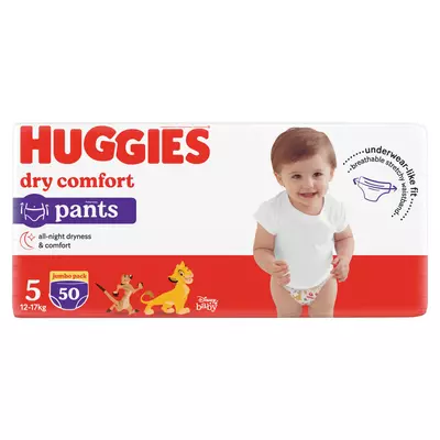 Huggies Dry Comfort Pants Size 5 Jumbo Pack 50 Pants Huggies Dry Comfort Pants Size 5 Jumbo Pack 50 Pants