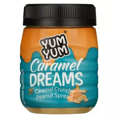 Yum Yum Peanut Spread Caramel Dreams 390g Yum Yum Peanut Spread Caramel Dreams 390g