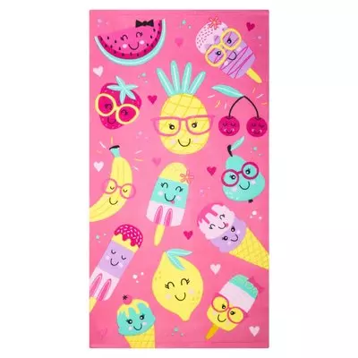 Real Home Fruity Printed Microfibre Towel 70x130cm Real Home Fruity Printed Microfibre Towel 70x130cm