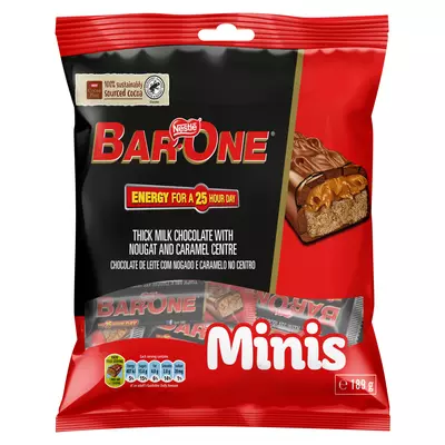 Nestle Bar One Mini Bag 189g Nestle Bar One Mini Bag 189g