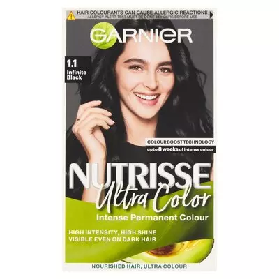 Garnier Nutrisse Ultra Colour Infinite Black 1.1 Permanent Hair Colour Garnier Nutrisse Ultra Colour Infinite Black 1.1 Permanent Hair Colour