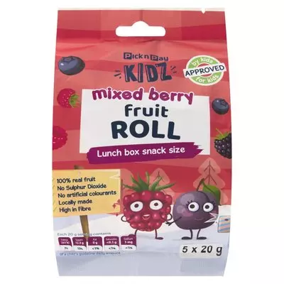 PnP Kids Mix Berry Fruit Roll 5 x 20g PnP Kids Mix Berry Fruit Roll 5 x 20g