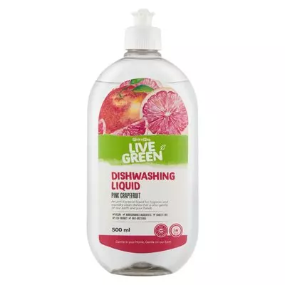 Livegreen Antibacterial Dishwash Pink Grapefruit 500ml