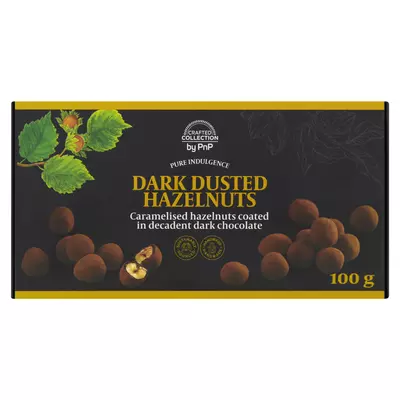 Crafted Collection Dark Dusted Hazelnuts 100g