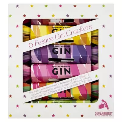 Sugarbird Festive Gin Crackers 6 x 40ml
