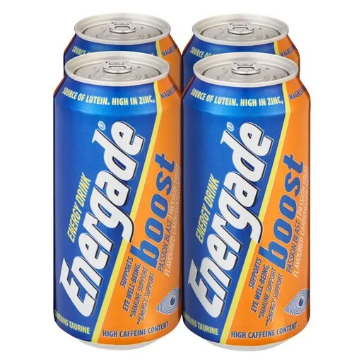 Energade Boost Carbonated Energy Drink Passion Blast 440ml x 4